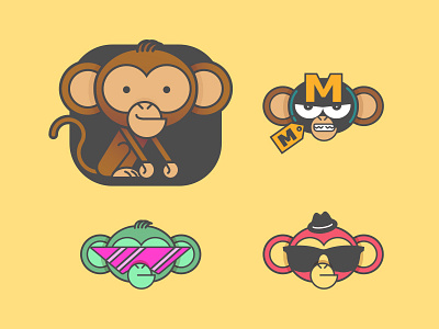M for Monkee! animation app behance branding brown character characterdesign colors design design art graphic graphicdesign illustration illustrator monkey photoshop vectors