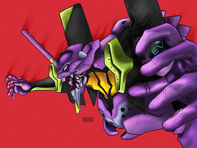 Evangelion Proyect 2d action animation anime behance character characters colors eva evangelion gradient graphic green illustration instagram photoshop purple red wacom yellow