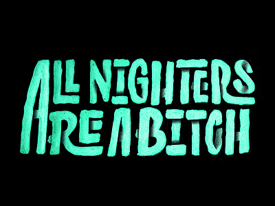 All nighters 365days illustration typography