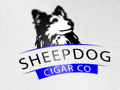 Sheepdog brand custom dog geometric identity illustration logo sans serif sheepdog type vector