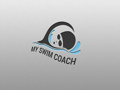Swim Coach Logo branding coach creative logo design fox logo real estate logo swim logo typography uix water