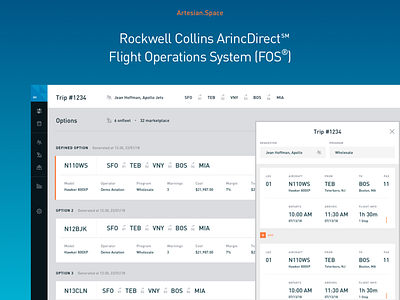 ARINCDirect Flight Operations System (FOS®) landing page mobile mobile app mobile app design startup ui ux website