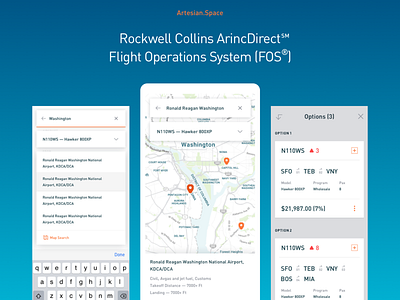 ARINCDirect Flight Operations System (FOS®) branding landing page mobile app mobile app design tablet app tablet design ui ux website