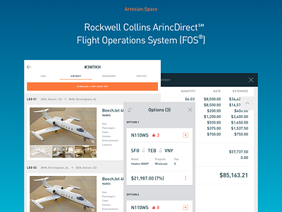 ARINCDirect Flight Operations System (FOS®) app design icon landing landing page mobile mobile app mobile app design tablet app tablet design typography ui ux website