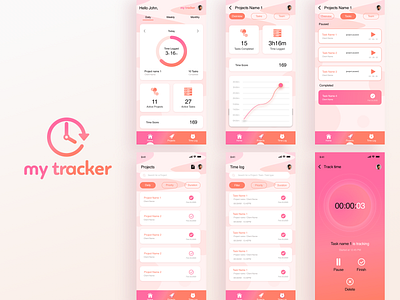 My tracker (time tracking mobile app)