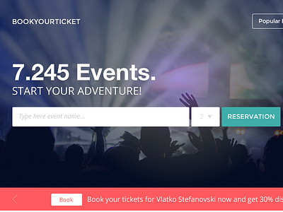 Ticket Booking Landing Page