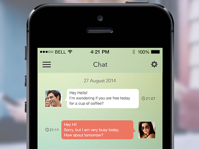 Chat App chat conversation interface ios navigation ui ux
