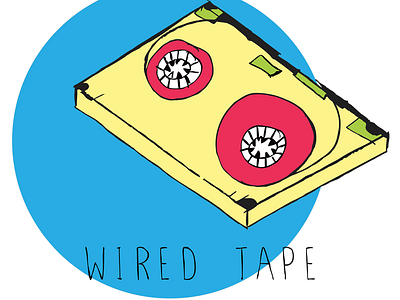 Illustrations drawing illustration tape typography wired