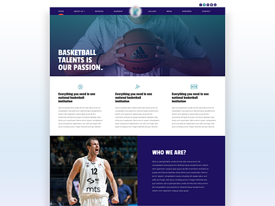 Basketball talents basketball design flat responsive simple talents ui web webdesign website