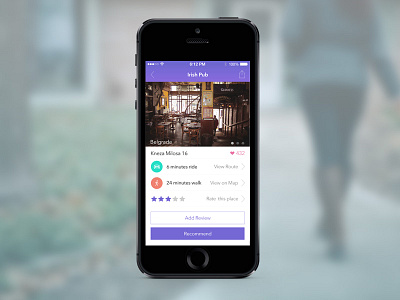 Irish Pub | Places | Mobile app application ios mobile ui ux