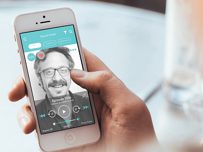 Podcast App flat marc maron player podcast simple tracking ui ux