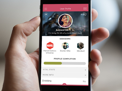 Dragon project app (social app) app design ios match screen mobile social ui ux