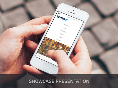 Showcase for 'Tempo' project architecture design presentation showcase simple ui