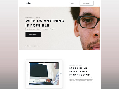 Flow website (WIP) clean flat modern photoshop simple startup ui ux website