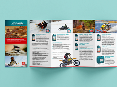Marketing Leaflet for ADDINOL Moto automotive brochure design catalogue design design print design