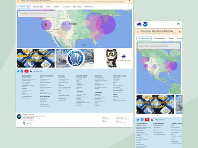 Weather.gov Redesign atomic design desktop government material ui mobile recreate redesign ui ux weather app