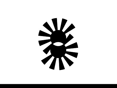 Spiral Staircase monogram black and white branding lettering lettermark logo logo design logomark minimal modern logo monogram optical illusion typography