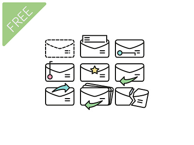 Free Mailbox Icon Set ai free icon icon set icons illustrator mailbox set vector