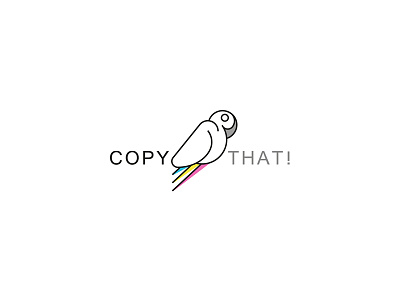 Copy That! Logo branding cmyk copy icon illustration logo parrot print stamp