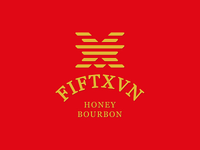 FIFTXVN Honey Bourbon Logo branding gradient icon illustration line art logo logomark modern logo monogram vector