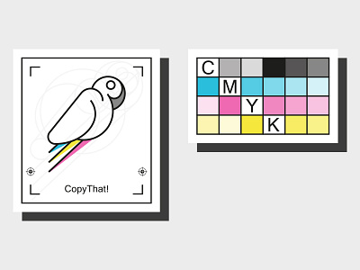 Copy That! branding cmyk design illustrator line art logo logo design logodesign logomark logos minimal modern logo parrot