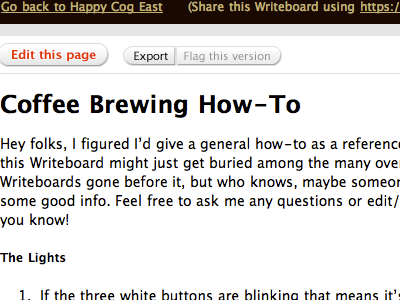 Coffee Brewing How-To basecamp coffee how to nerd writeboard