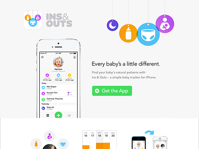 Ins & Outs Landing Page baby ios ios 7 landing page