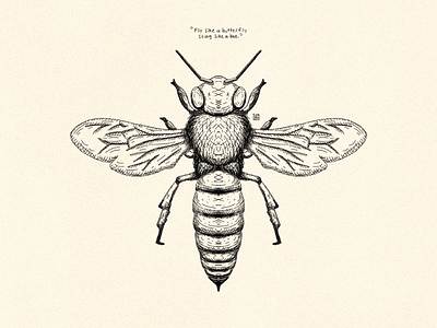 Bee logo illustration procreate