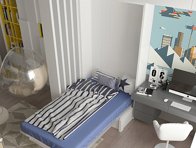 CHILDREN'S ROOM | RIVERSIDE 3d childrens room design interior interiordesign visualization