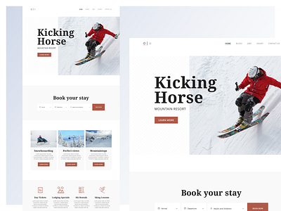 Daily UI / Landing page dailyui day3 design desktop redesign resort sports ui