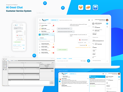 Hi Omni Chat - Customer Service System chat chatonline debuts debutshot design hi platform platform design saas saas design ui ux web
