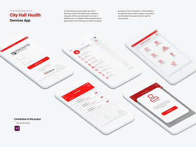 City Hall Health Service App app debutshot design health ui ux