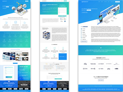 Website Maintenance Pages gradient color isometric illustration webdesign