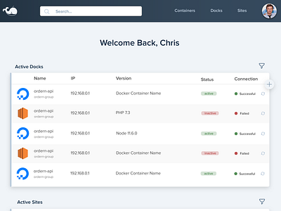 Docklify - Dashboard design saas table ui web