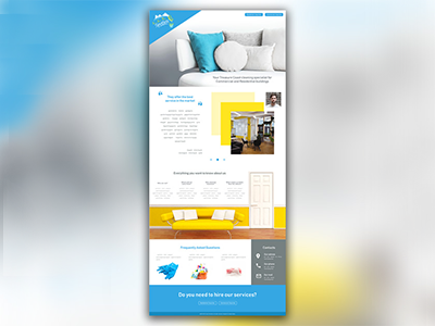 Landing page for cleaning service design landing page photoshop webdesign