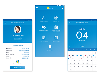 Medical appointments app android aplication app design ios materialdesign ui ux