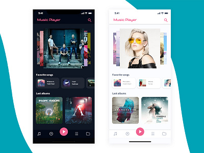 Music Player App adobexd android app dailycreativechallenge design ios ui ux xd xddailychallenge