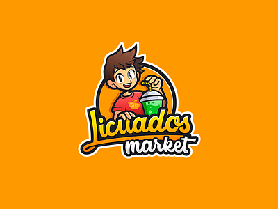 Licuados market brand branding cartoon licuados logo logodesign market venezuela