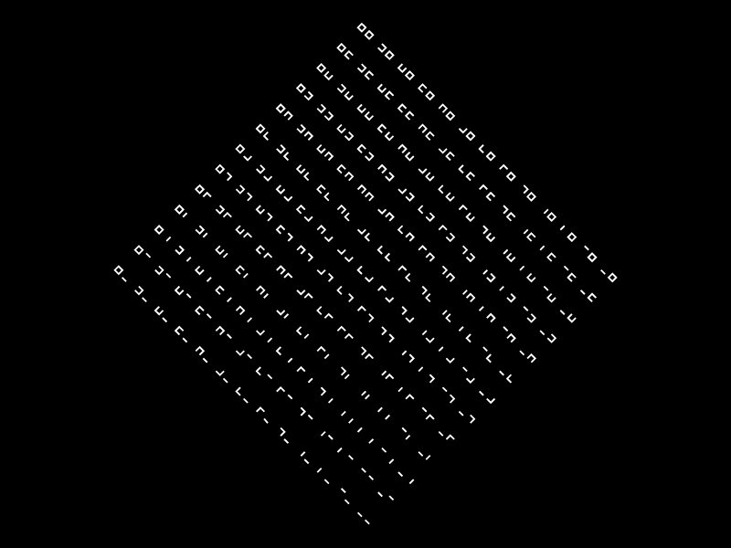 2-bit cypher 1 bit 2 bit 8 bit ascii font square type