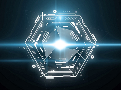 Parhelic Triangle art cyberpunk flare futuristic fx hologram interface light motion sci fi ui vector