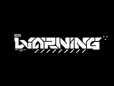 WΛRNING cyberpunk design futuristic glitch graphic design lettering logo sci fi type typography warning