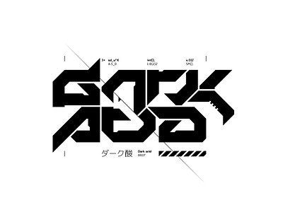 DVRK ΛCID acid cyberpunk dark digital glitch high tech lettering logo sci fi type typography
