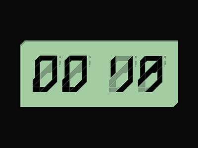 00:49 7 segment clock cyberpunk digital digits high tech sci fi segment display seven segment time timer watch