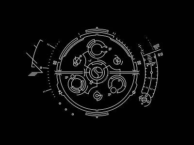 ( ஃ ) abstract black cyberpunk dark graphics high tech magic sci fi seal vector