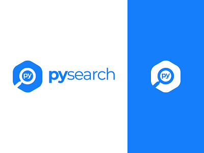 PYSearch Logo Design app branding contribution contributor design find graphic graphics icon identity illustration logo look for magnifier pysearch search utopian vector zoom