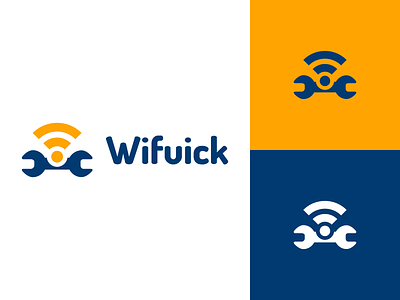 Wifuick Logo Design app branding contribution contributor design graphic graphics icon identity illustration logo setting tool utopian vector wifi wifuick