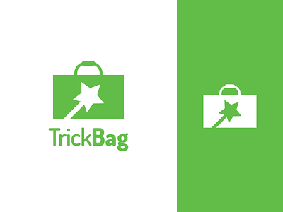 Trick Bag Logo Design app bag branding contribution contributor design graphic graphics icon identity illustration logo magic trick trick bag utopian vector wand