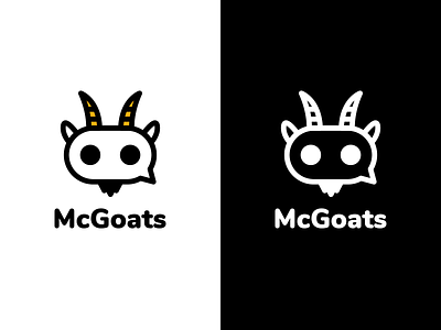 McGoats Logo Design animal app bot branding chat chatbot contribution contributor design goat graphic graphics icon identity illustration logo mcgoats utopian vector