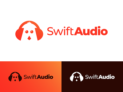 SwiftAudio Logo Design app audio bird branding contribution contributor design face graphic graphics icon identity illustration logo swift utopian vector