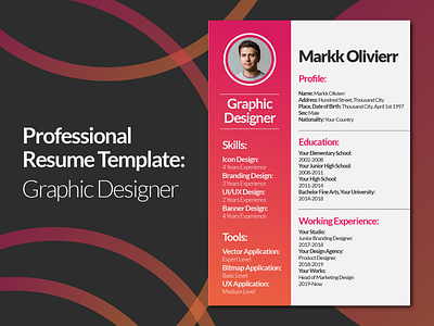 Graphic Designer Resume Design Template